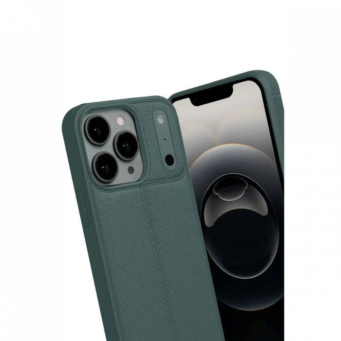 Apple iPhone 17 Pro Max Auto Focus Kapak - Koyu Yeşil