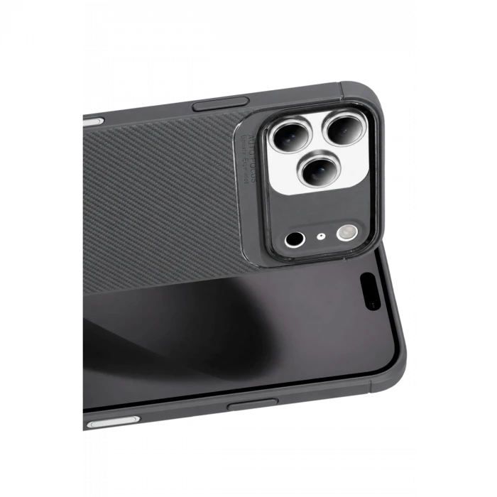 Apple iPhone 17 Pro Max Auto Focus Karbon Kapak - Gri