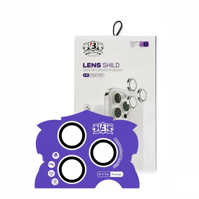 Apple iPhone 17 Pro Max Bilvis Titan Kamera Lens - Gümüş