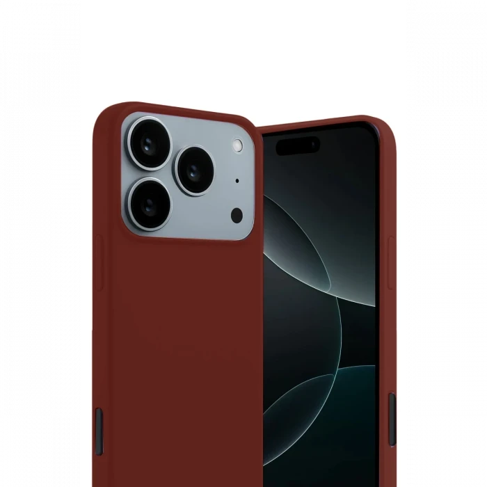 Apple iPhone 17 Pro Max First Silikon - Bordo