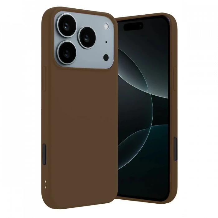 Apple iPhone 17 Pro Max First Silikon - Kahverengi