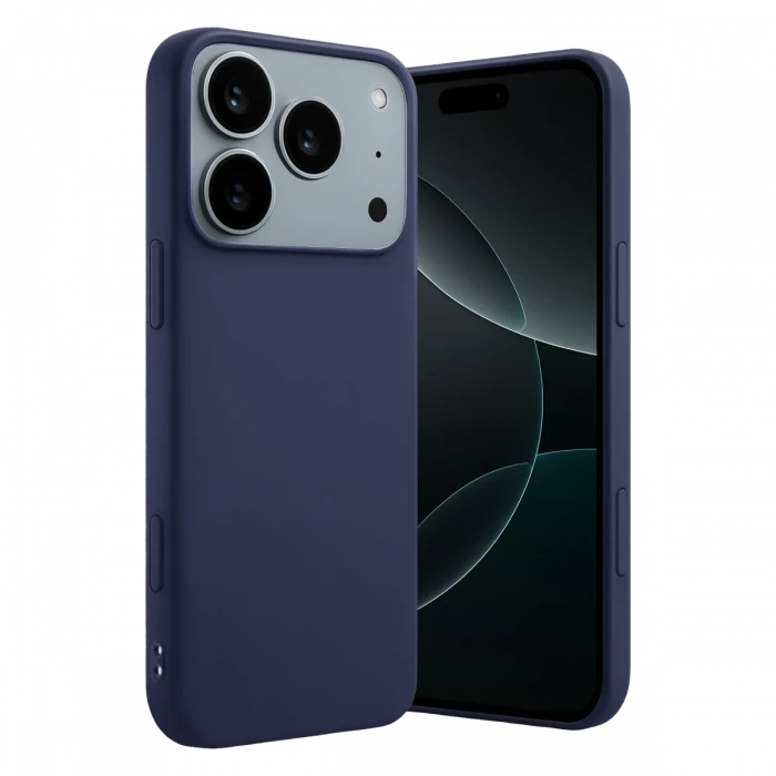 Apple iPhone 17 Pro Max First Silikon - Lacivert