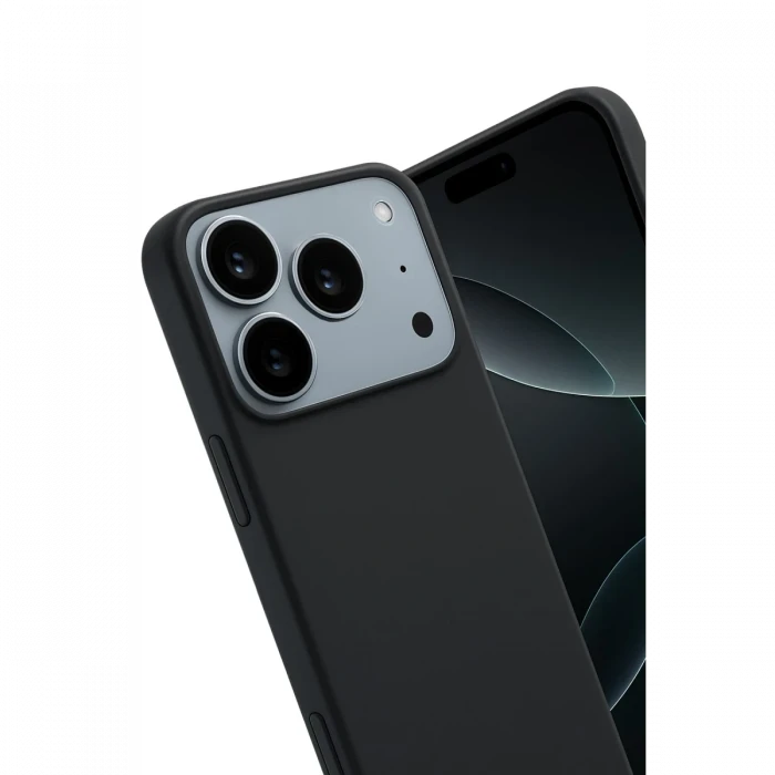 Apple iPhone 17 Pro Max First Silikon - Siyah
