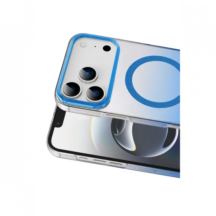 Apple iPhone 17 Pro Max Glossy Magsafe Kapak - Mavi