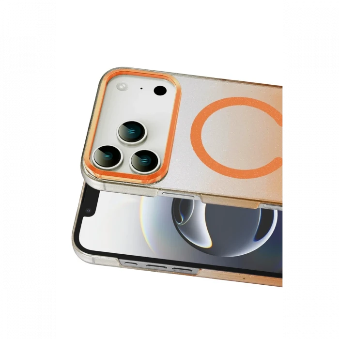 Apple iPhone 17 Pro Max Glossy Magsafe Kapak - Turuncu
