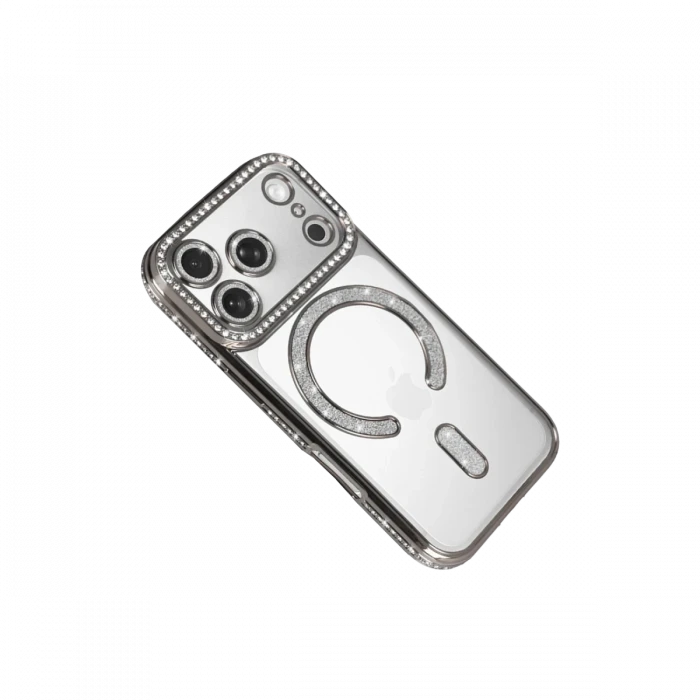 Apple iPhone 17 Pro Max Joke Simli Magneticsafe Kılıf - Gümüş