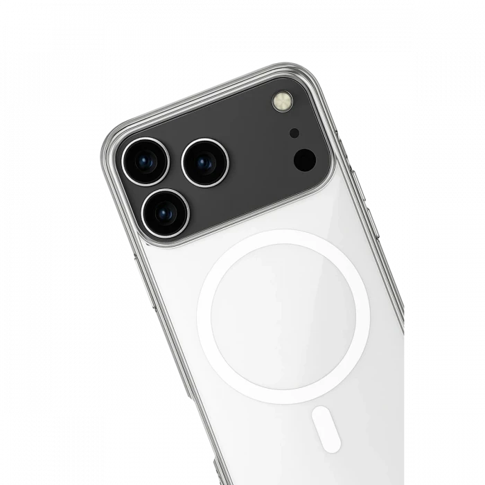 Apple iPhone 17 Pro Max Kılıf Magneticsafe Şeffaf Silikon - Şeffaf