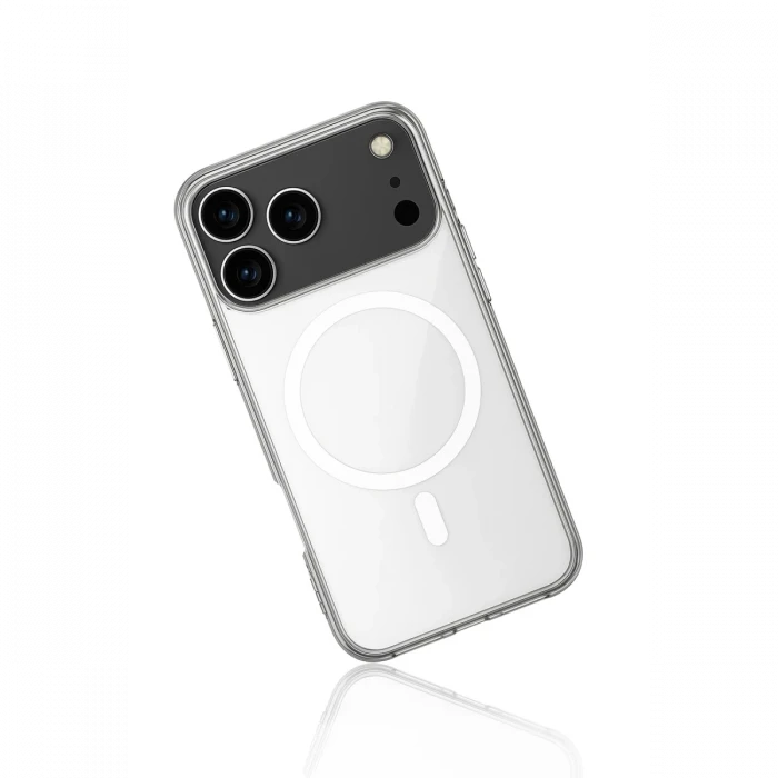 Apple iPhone 17 Pro Max Kılıf Magneticsafe Şeffaf Silikon - Şeffaf