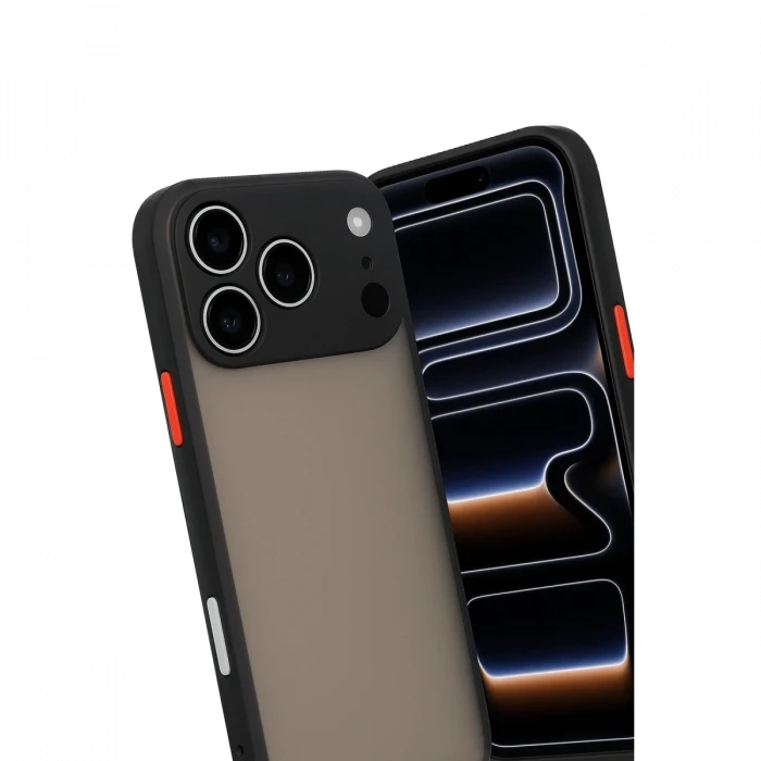 Apple iPhone 17 Pro Max Kılıf Montreal Silikon Kapak - Siyah