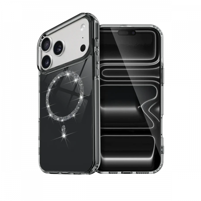 Apple iPhone 17 Pro Max Live Diamond Magsafe Kapak - Siyah