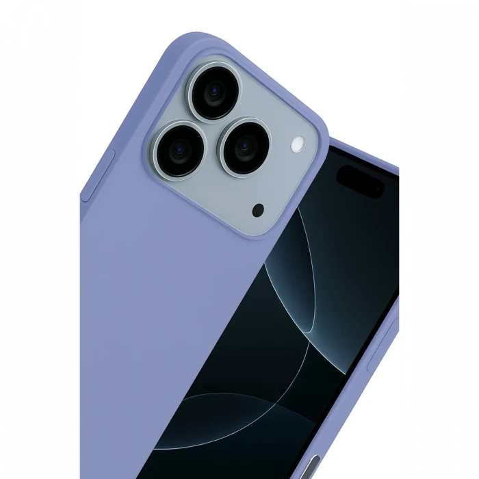 Apple iPhone 17 Pro Max Nano içi Kadife Silikon - Lila