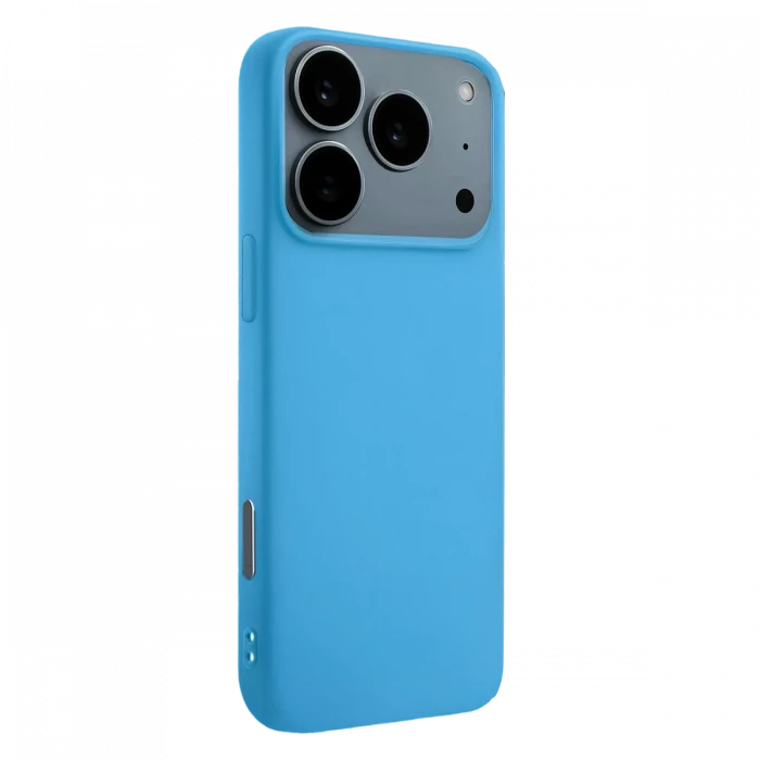 Apple iPhone 17 Pro Max Nano içi Kadife Silikon - Mavi