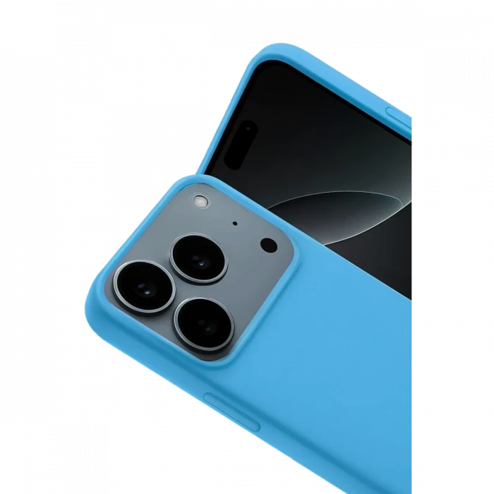 Apple iPhone 17 Pro Max Nano içi Kadife Silikon - Mavi
