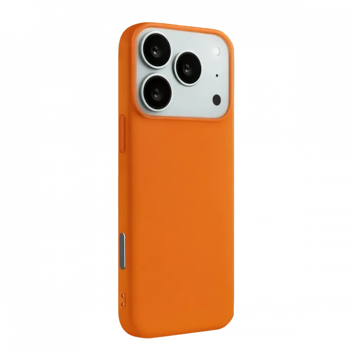 Apple iPhone 17 Pro Max Nano içi Kadife Silikon - Turuncu