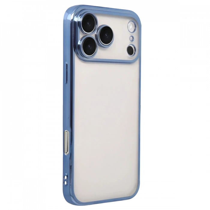 Apple iPhone 17 Pro Max Razer Lensli Silikon - Açık Mavi
