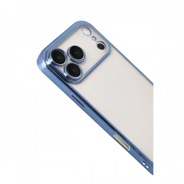 Apple iPhone 17 Pro Max Razer Lensli Silikon - Açık Mavi