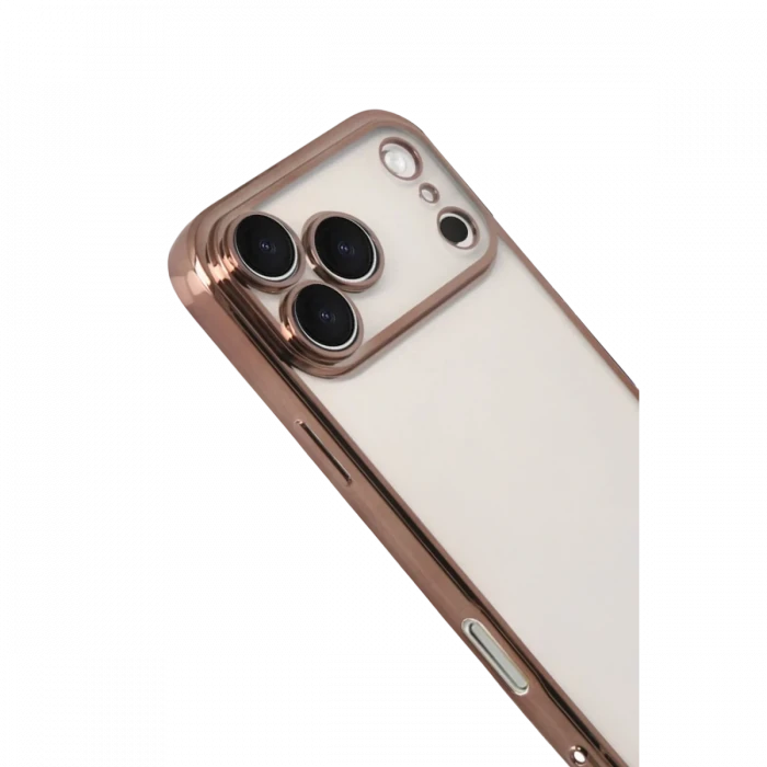 Apple iPhone 17 Pro Max Razer Lensli Silikon - Çöl Titanyum