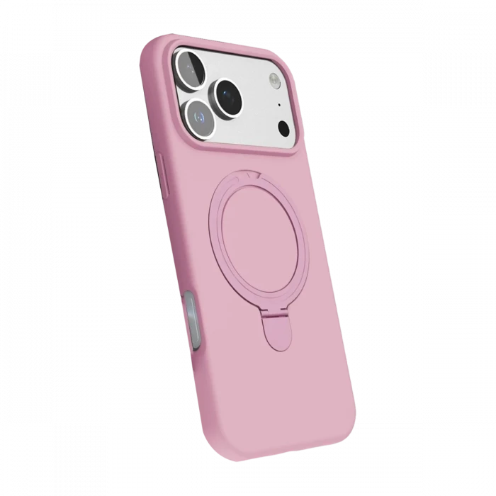 Apple iPhone 17 Pro Max Regal Magsafe Standlı Kapak - Açık Pembe