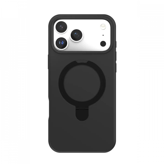 Apple iPhone 17 Pro Max Regal Magsafe Standlı Kapak - Siyah