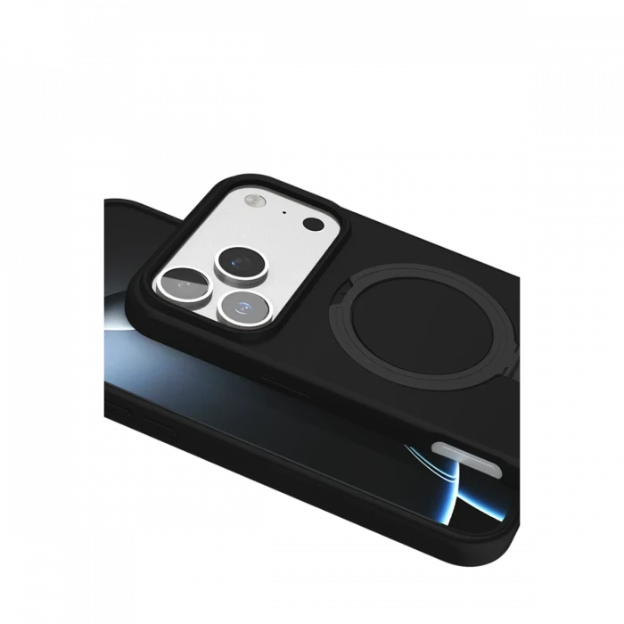 Apple iPhone 17 Pro Max Regal Magsafe Standlı Kapak - Siyah
