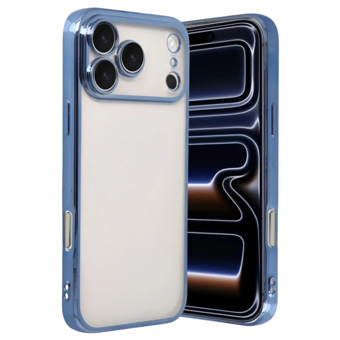 Apple iPhone 17 Pro Razer Lensli Silikon - Açık Mavi