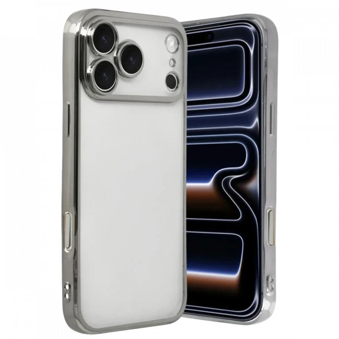 Apple iPhone 17 Pro Razer Lensli Silikon - Gümüş