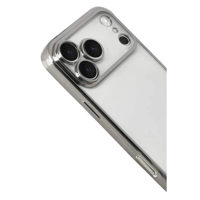 Apple iPhone 17 Pro Razer Lensli Silikon - Gümüş