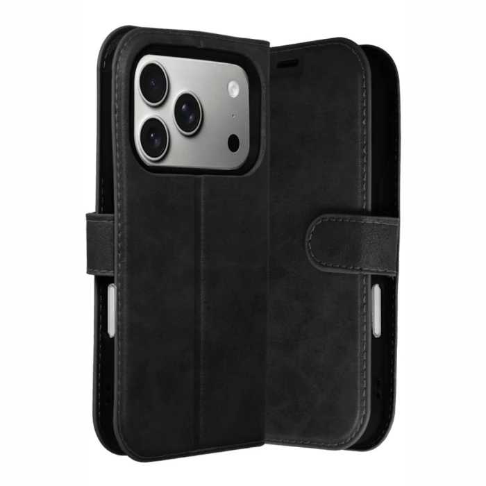 Apple iPhone 17 Pro Trend S Plus Kapaklı Kılıf - Siyah