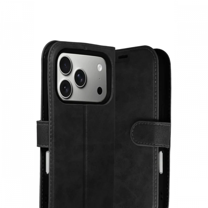 Apple iPhone 17 Pro Trend S Plus Kapaklı Kılıf - Siyah