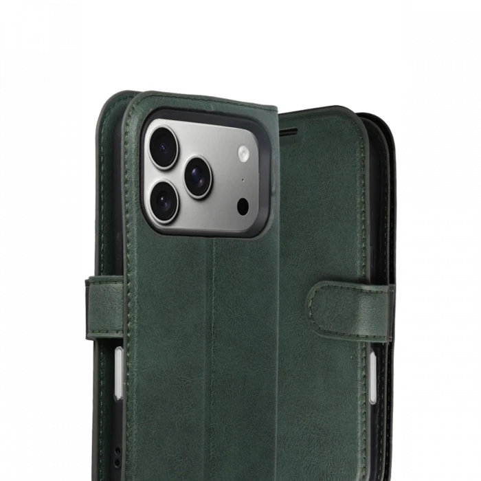 Apple iPhone 17 Pro Trend S Plus Kapaklı Kılıf - Yeşil