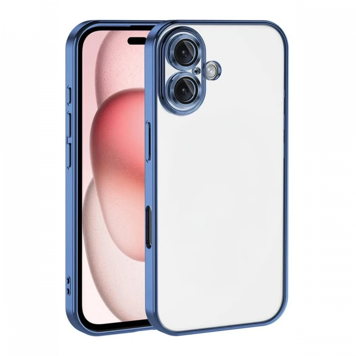 Apple iPhone 17 Razer Lensli Silikon - Açık Mavi