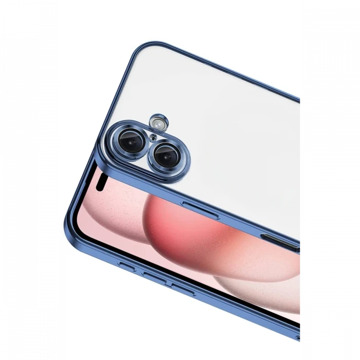Apple iPhone 17 Razer Lensli Silikon - Açık Mavi