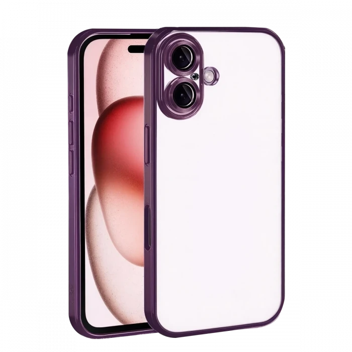 Apple iPhone 17 Razer Lensli Silikon - Açık Mor