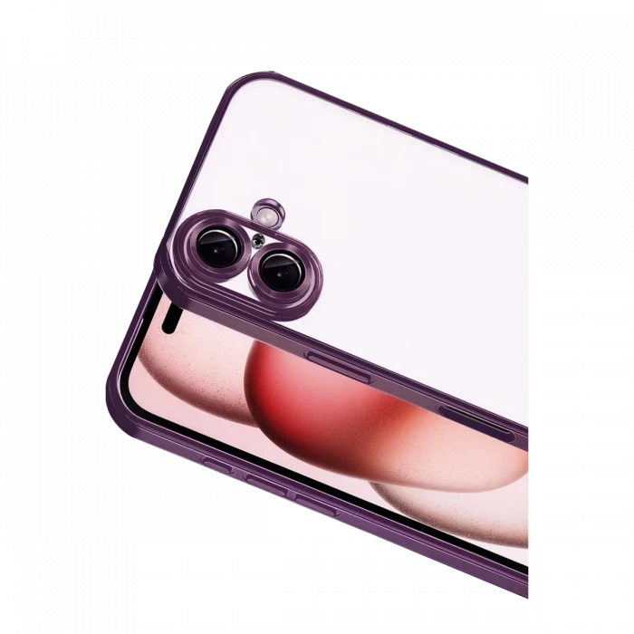 Apple iPhone 17 Razer Lensli Silikon - Açık Mor