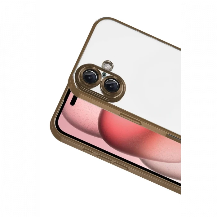 Apple iPhone 17 Razer Lensli Silikon - Çöl Titanyum
