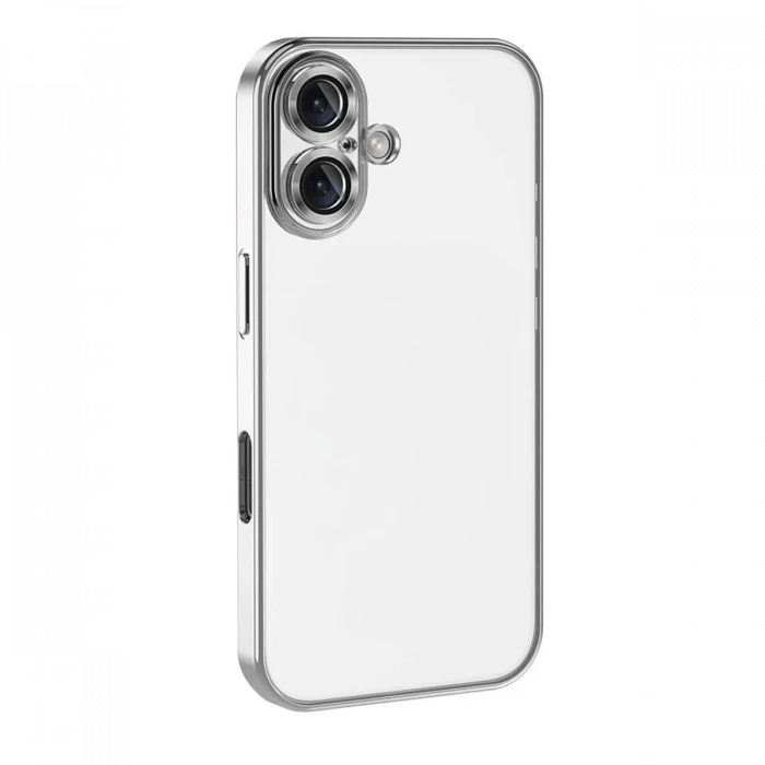 Apple iPhone 17 Razer Lensli Silikon - Gümüş