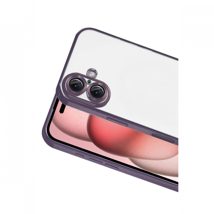 Apple iPhone 17 Razer Lensli Silikon - Mor