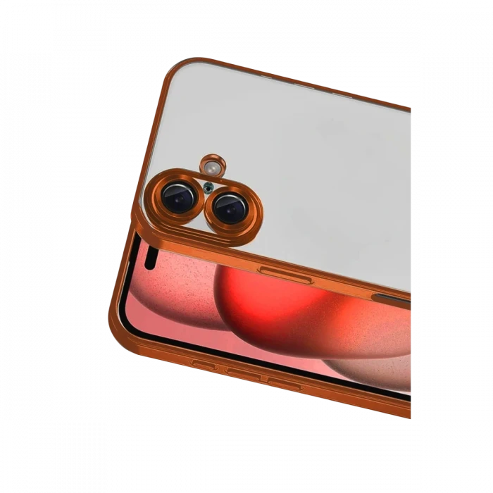 Apple iPhone 17 Razer Lensli Silikon - Turuncu