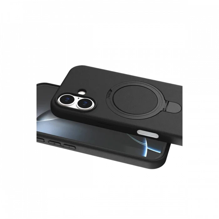Apple iPhone 17 Regal Magsafe Standlı Kapak - Siyah