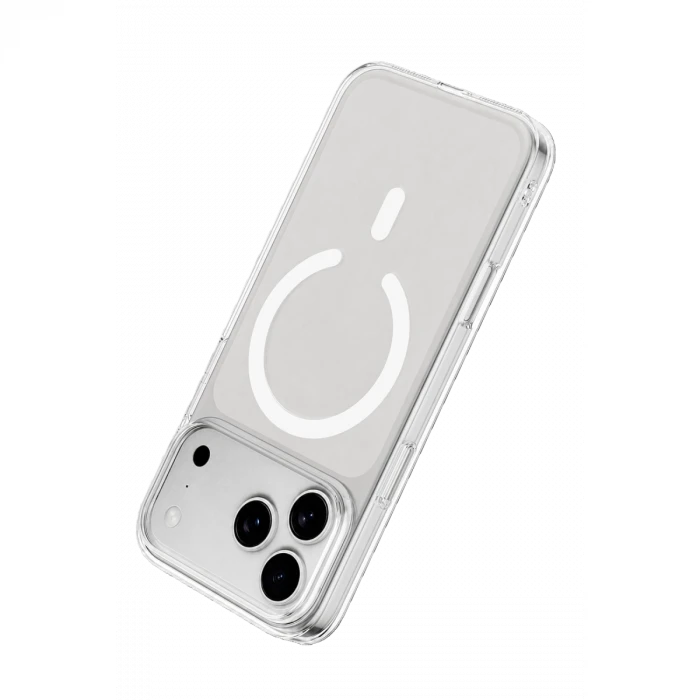 Apple iPhone 18 Pro Combo Sert Şeffaf Magsafe Kapak - Şeffaf