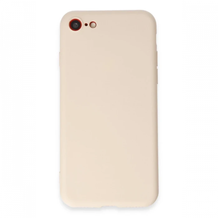 Apple iPhone 7 Kılıf First Silikon - Krem