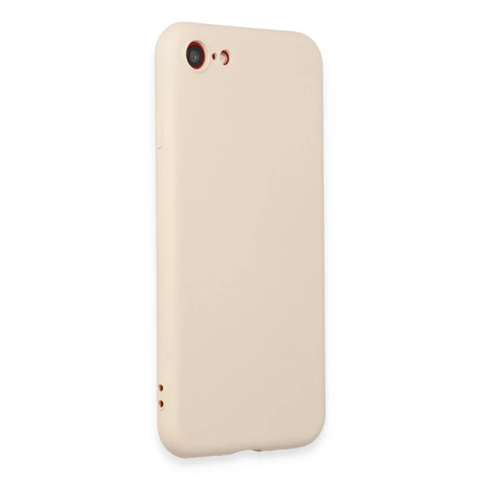 Apple iPhone 7 Kılıf First Silikon - Krem