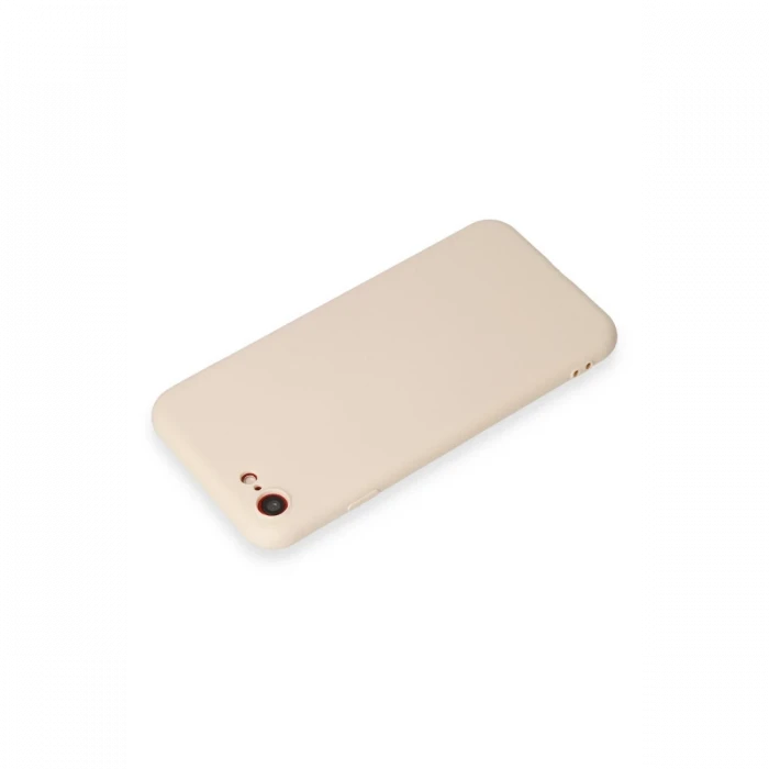 Apple iPhone 7 Kılıf First Silikon - Krem