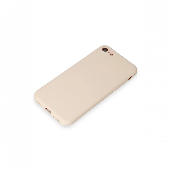 Apple iPhone 7 Kılıf First Silikon - Krem