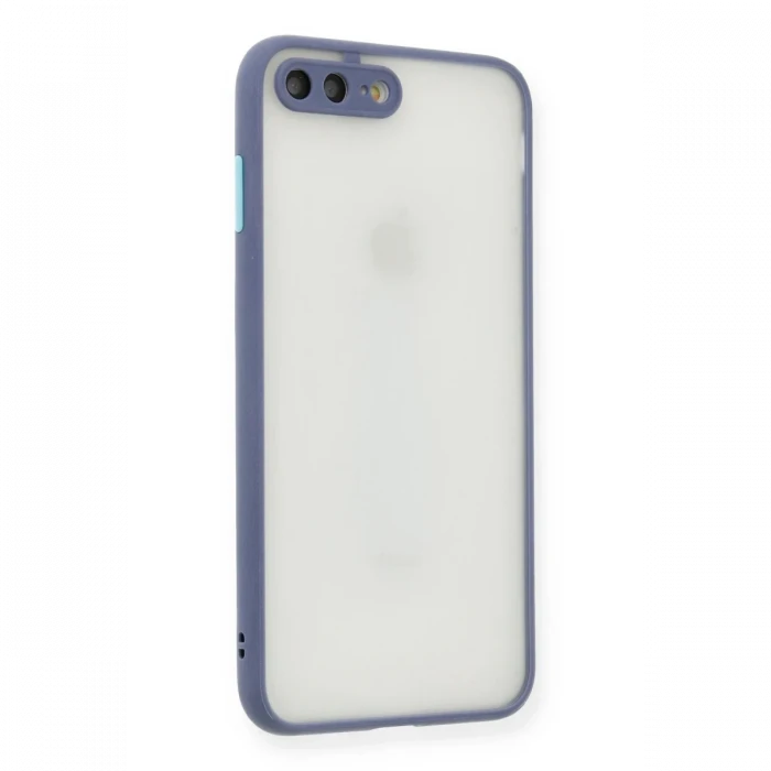 Apple iPhone 7 Plus Kılıf Montreal Silikon Kapak - Gri