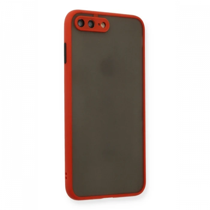 Apple iPhone 7 Plus Kılıf Montreal Silikon Kapak - Kırmızı