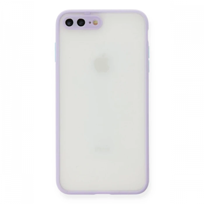 Apple iPhone 7 Plus Kılıf Montreal Silikon Kapak - Mor