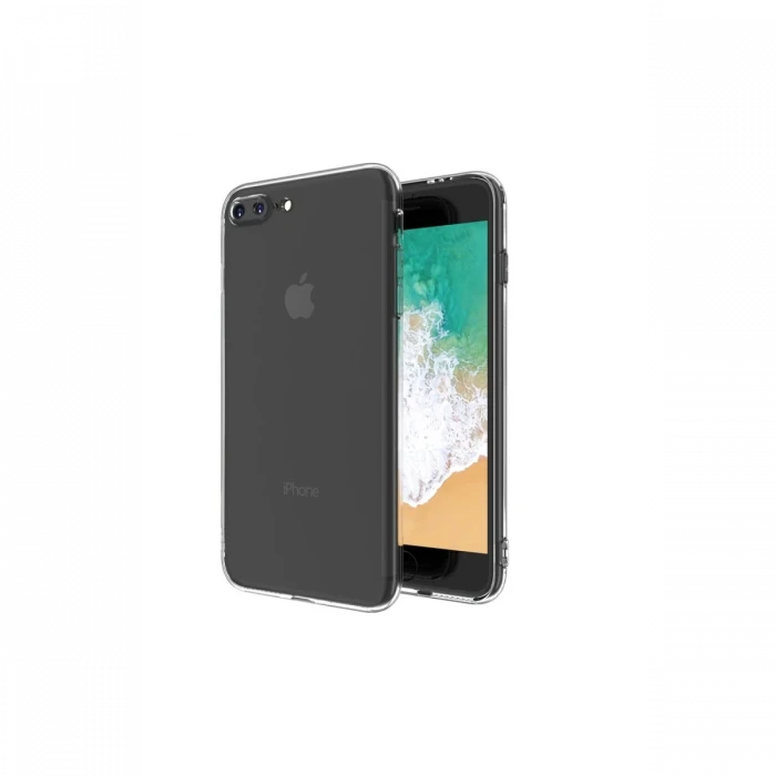 Apple iPhone 8 Plus Kılıf Deluxe 2mm Şeffaf Silikon