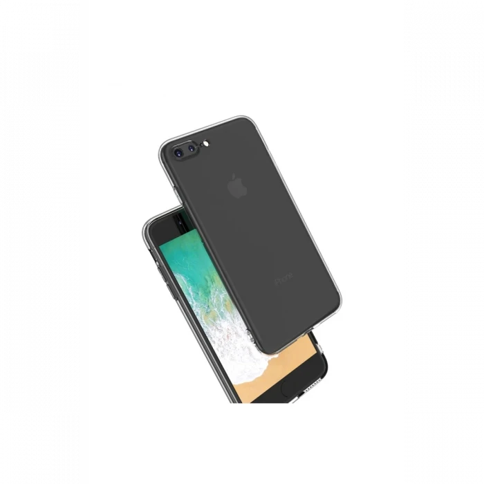 Apple iPhone 8 Plus Kılıf Deluxe 2mm Şeffaf Silikon