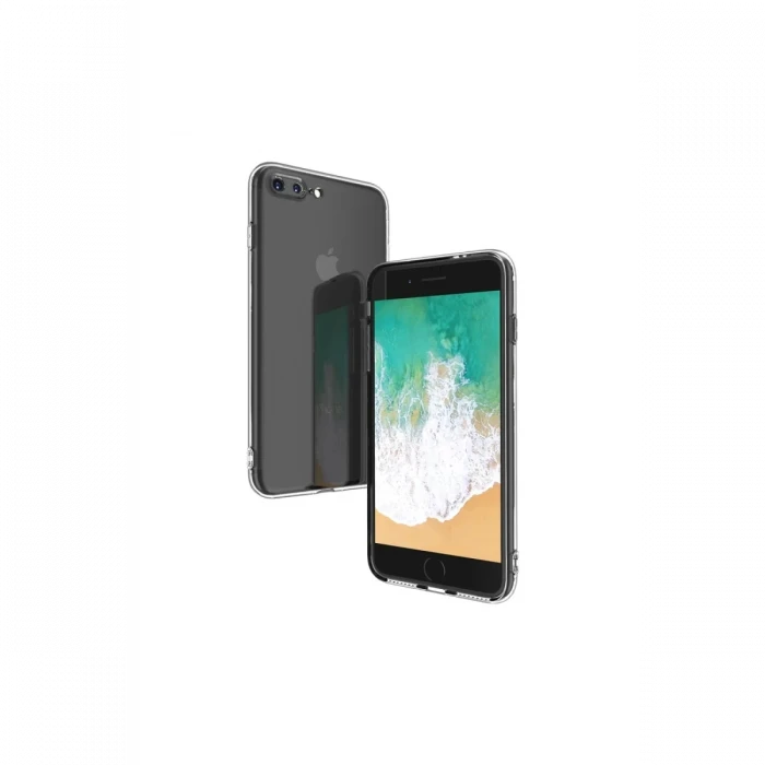 Apple iPhone 8 Plus Kılıf Deluxe 2mm Şeffaf Silikon